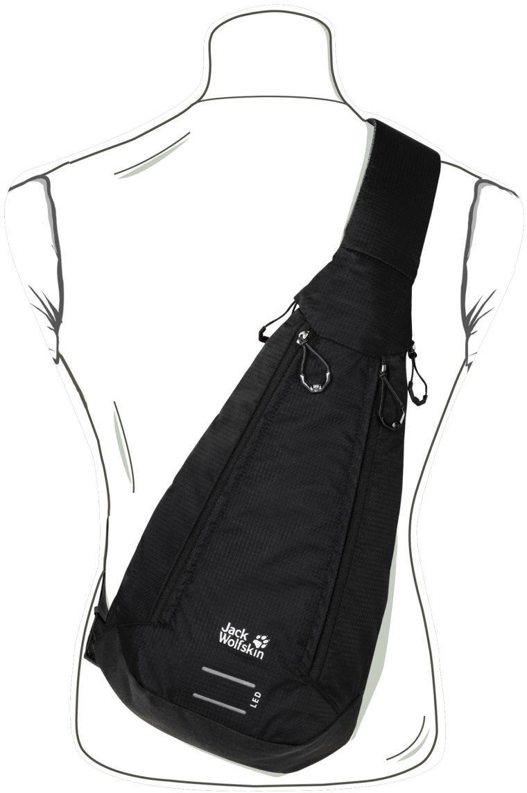 Slingbag Jack Wolfskin Delta Bag Air Black Belüftung