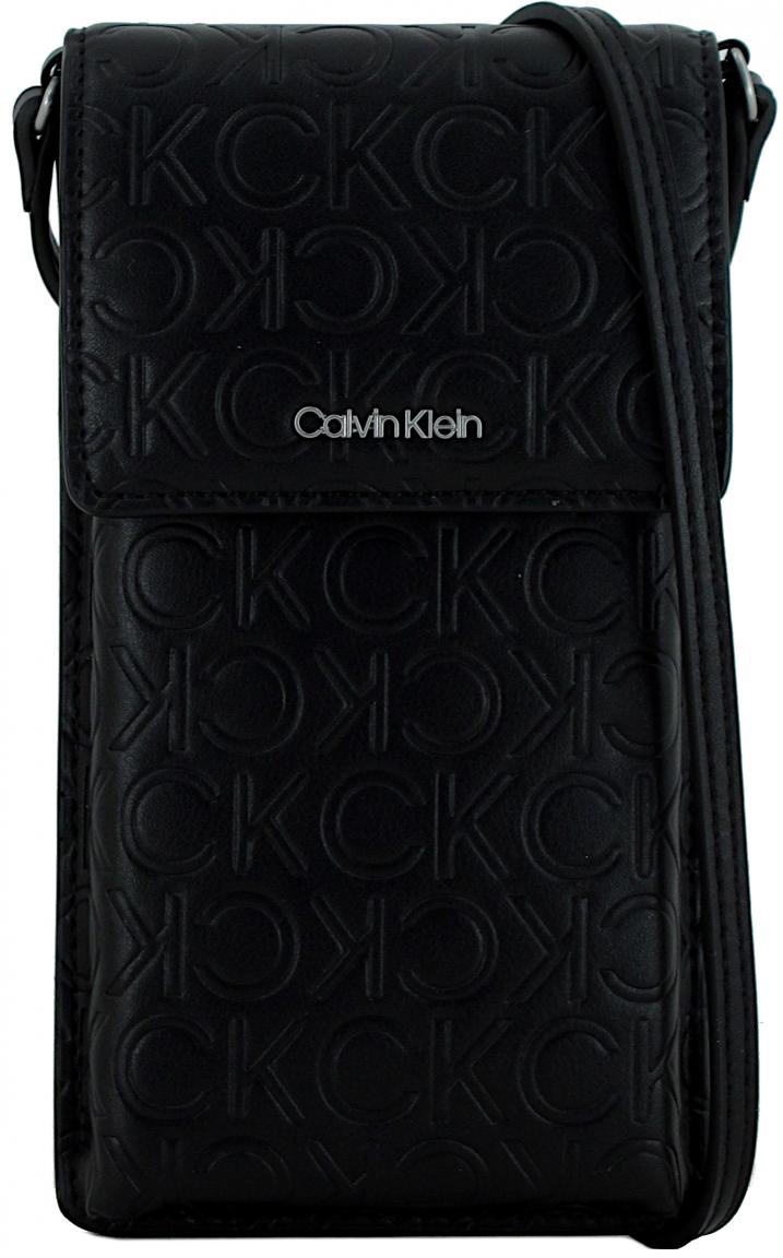 Smartphonetasche schwarz Prägung Calvin Klein CK Must Phone Pouch 