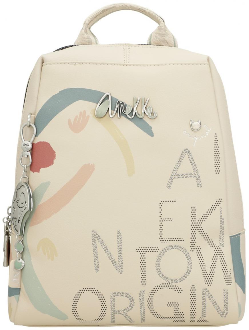 Stadtrucksack Nietendekot beige Dotwork Anekke Alma Original