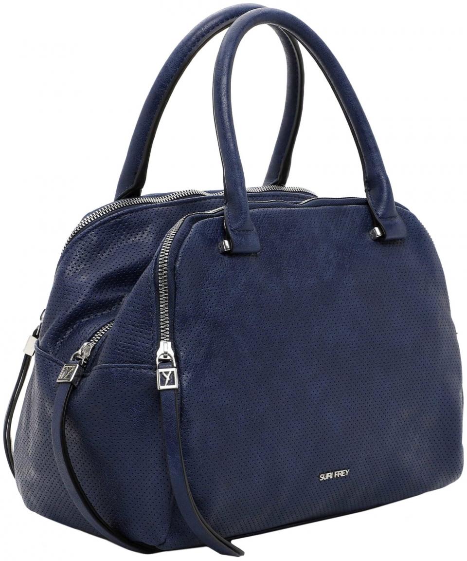 Suri Frey Kurzgrifftasche Navy perforiert marineblau Suzy