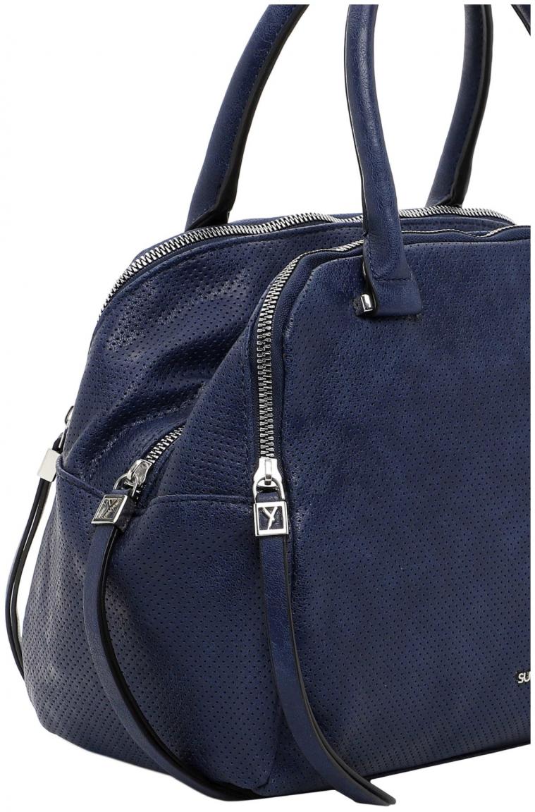 Suri Frey Kurzgrifftasche Navy perforiert marineblau Suzy