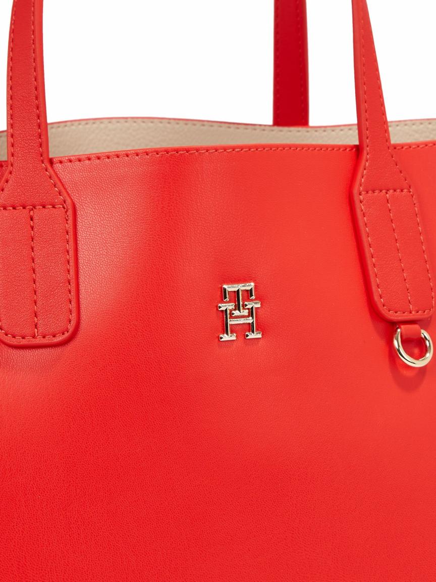 Tommy Hifliger Shoppertasche Iconic Satchel Fierce Red