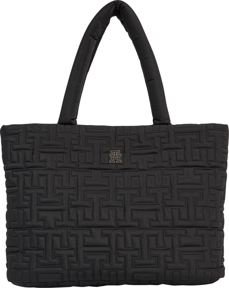 Tommy Hilfiger Chic Nylon Tote Black Monogram Henkeltasche