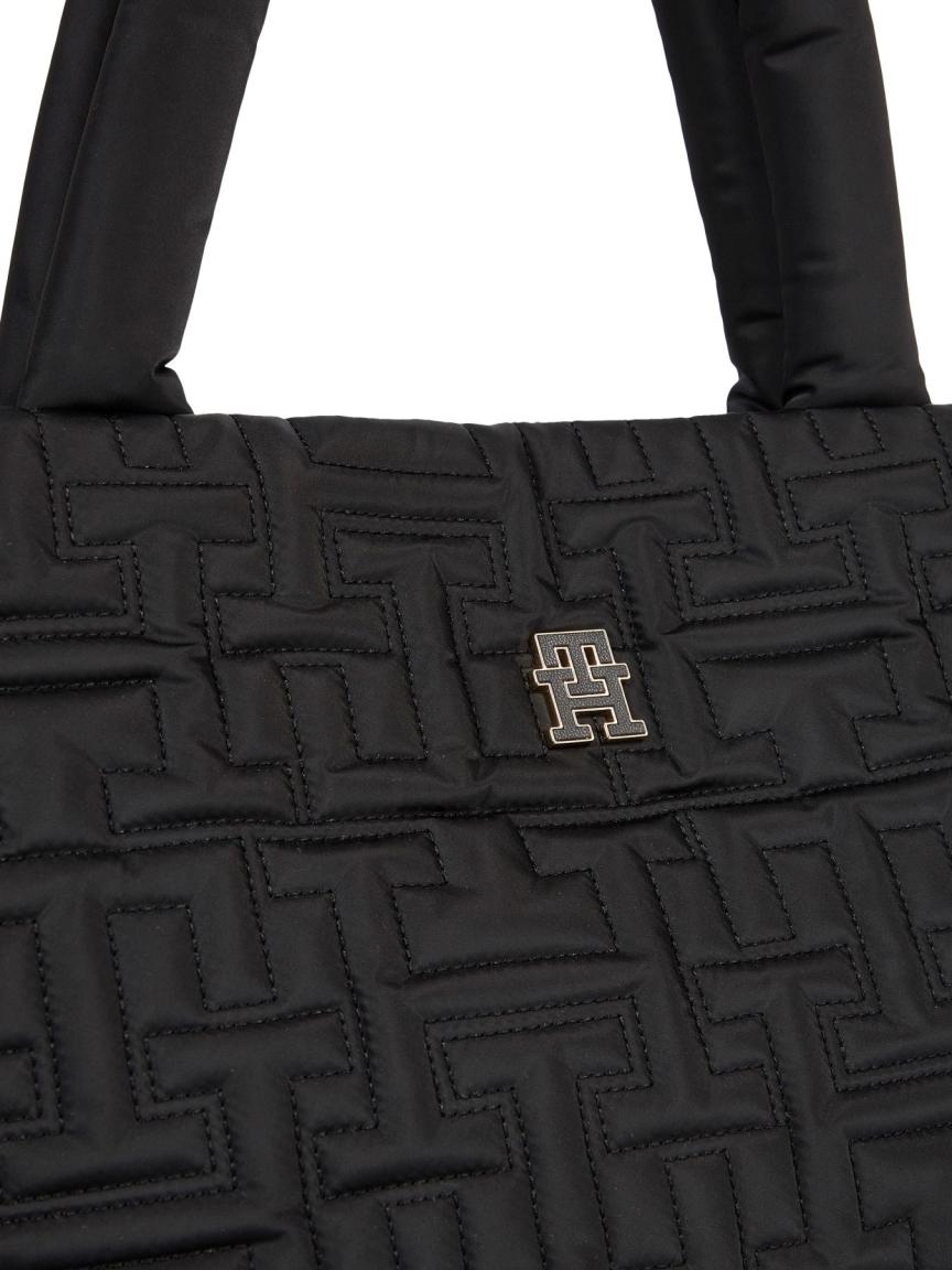 Tommy Hilfiger Chic Nylon Tote Black Monogram Henkeltasche