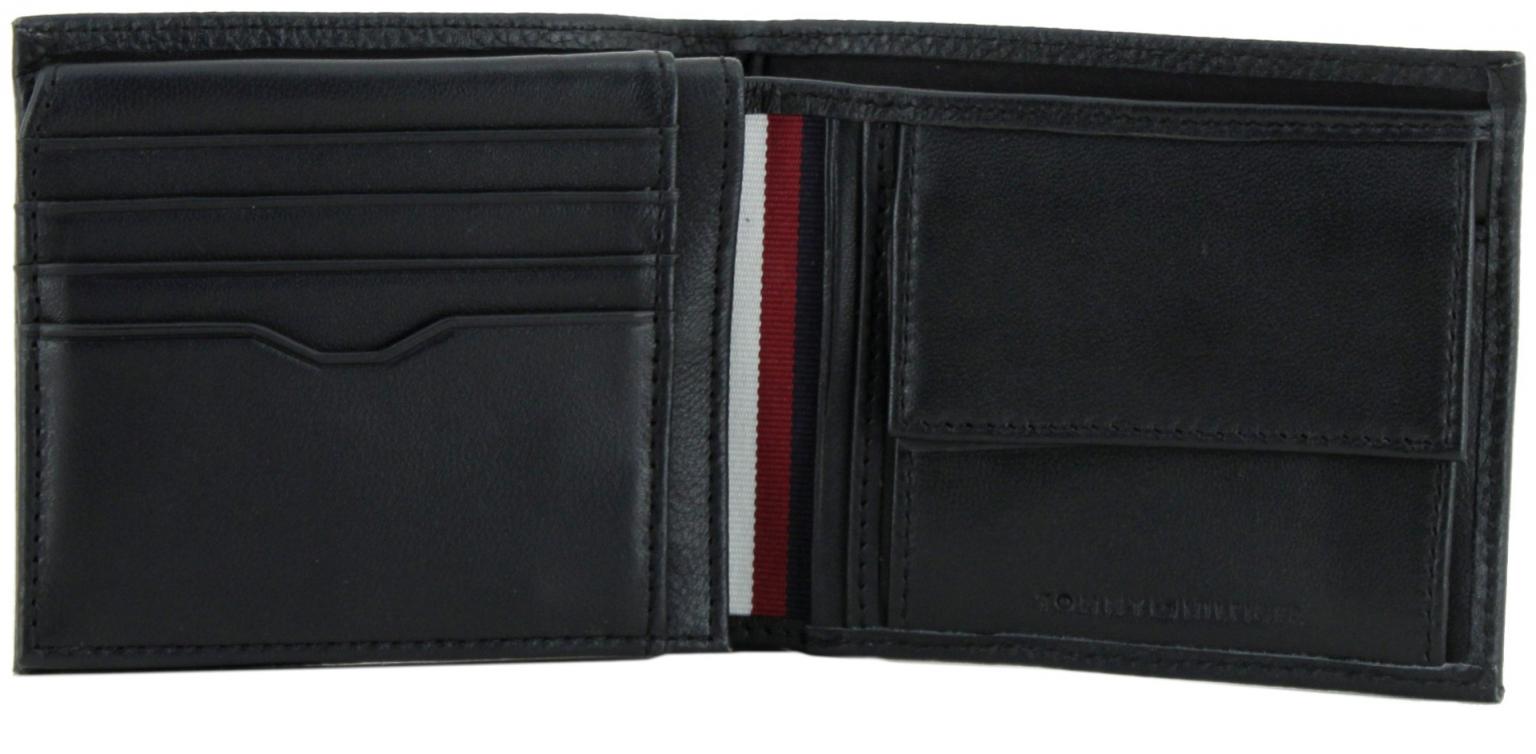 Tommy Hilfiger Geldbörse Herren TH Prem Leather Flap & Coin echt Leder braun