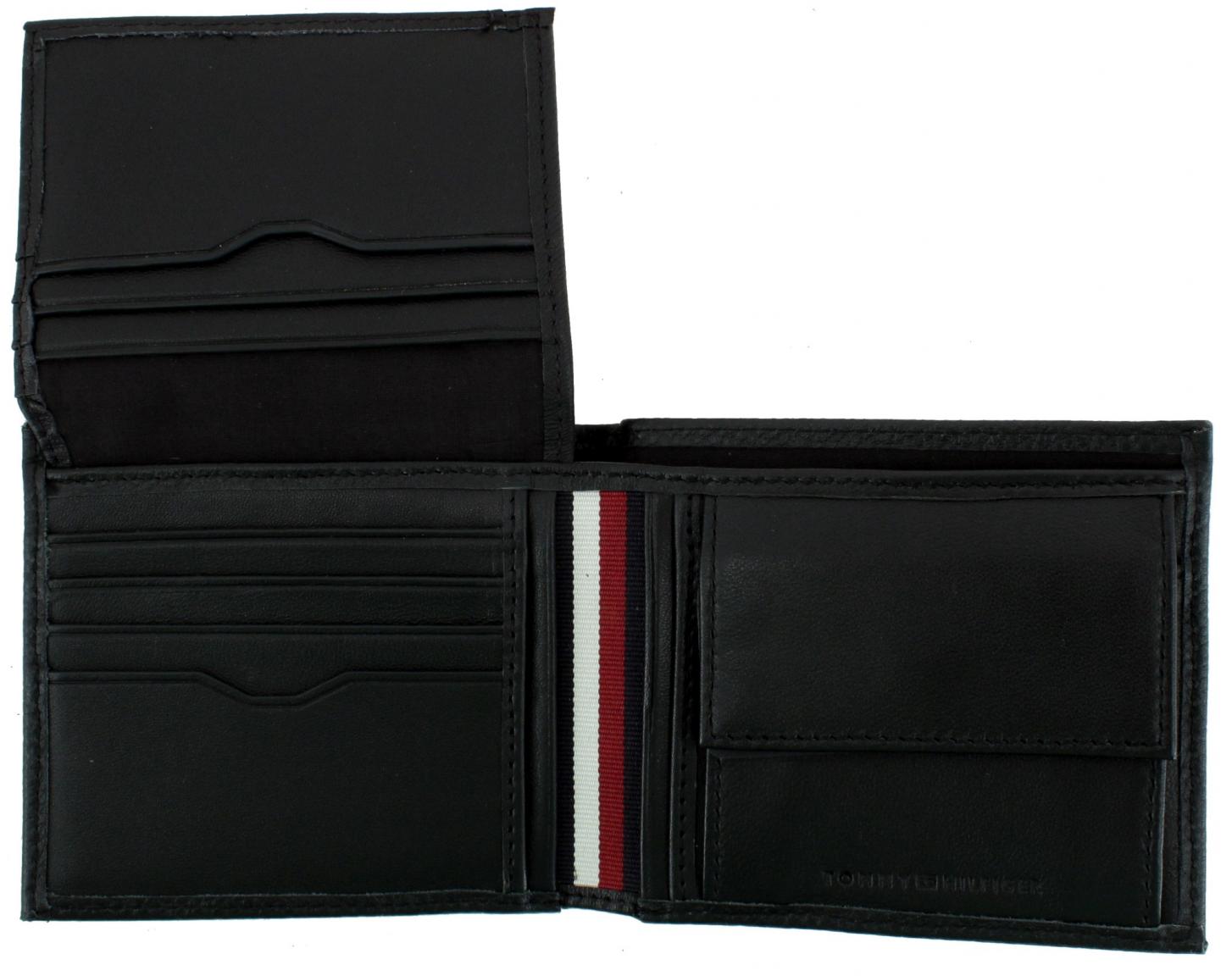 Tommy Hilfiger Geldbörse Herren TH Prem Leather Flap & Coin echt Leder braun