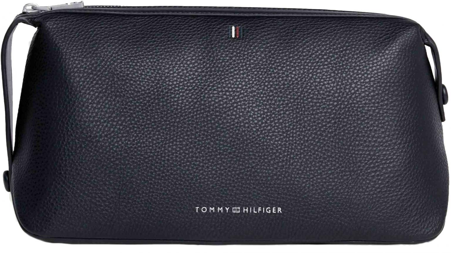 Tommy Hilfiger Kulturbeutel TH Central Washbag PU black schwarz