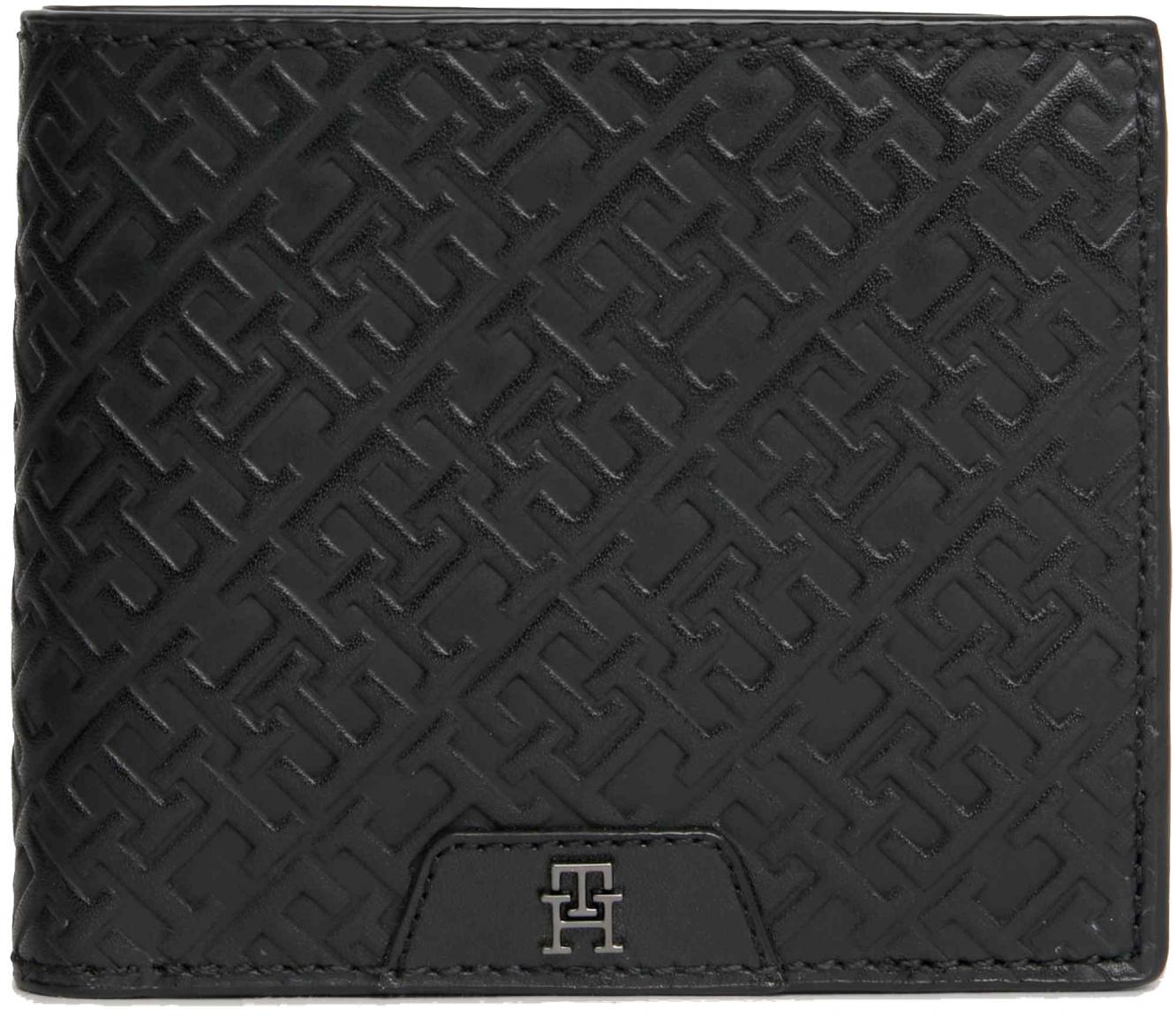 Tommy Hilfiger Leder Geldbörse Herren Monogramme TH Mono Leather Extra CC and Coin