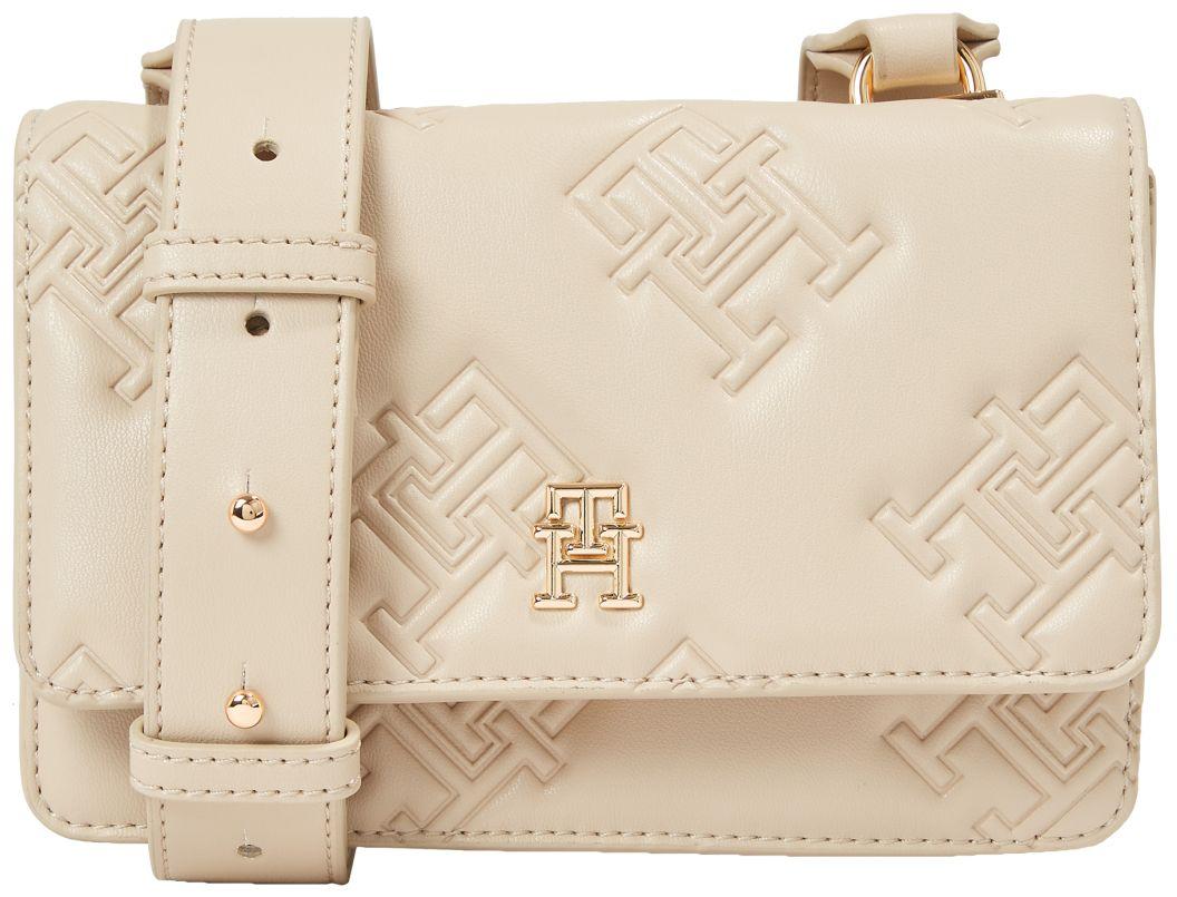 Tommy Hilfiger Überschlagtasche mini beige Mono Refined