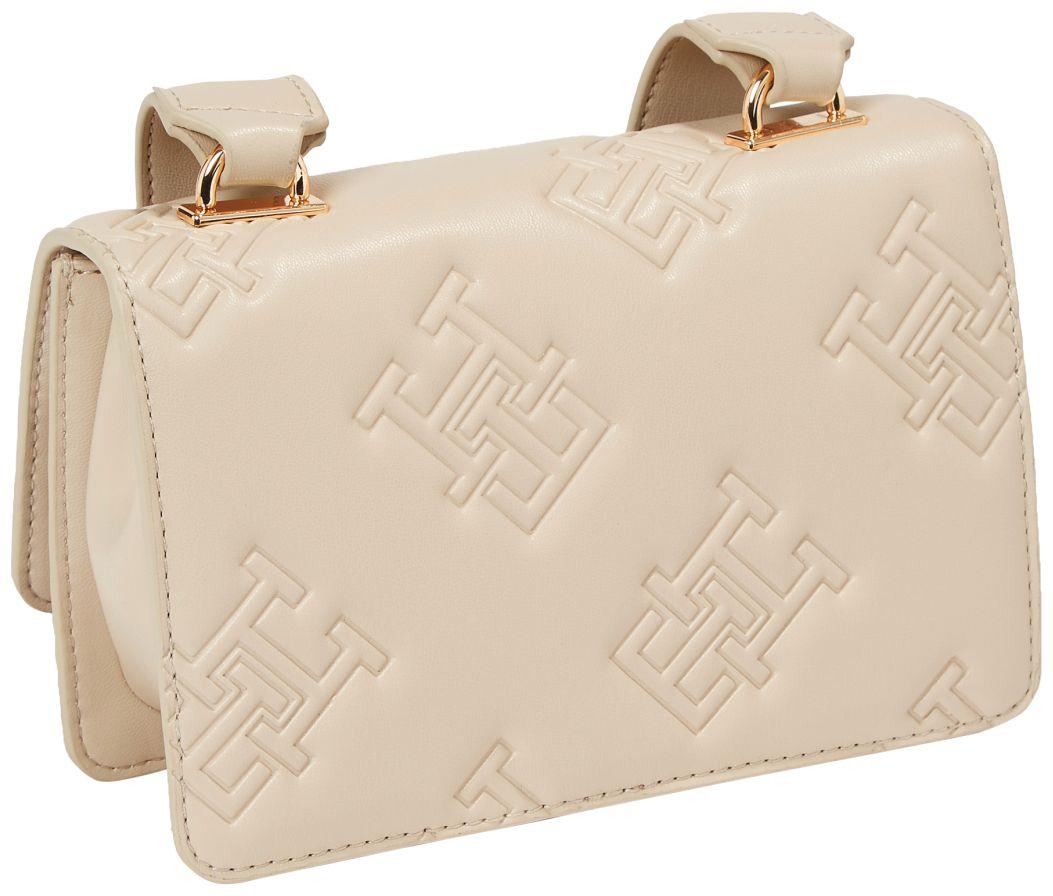 Tommy Hilfiger Überschlagtasche mini beige Mono Refined