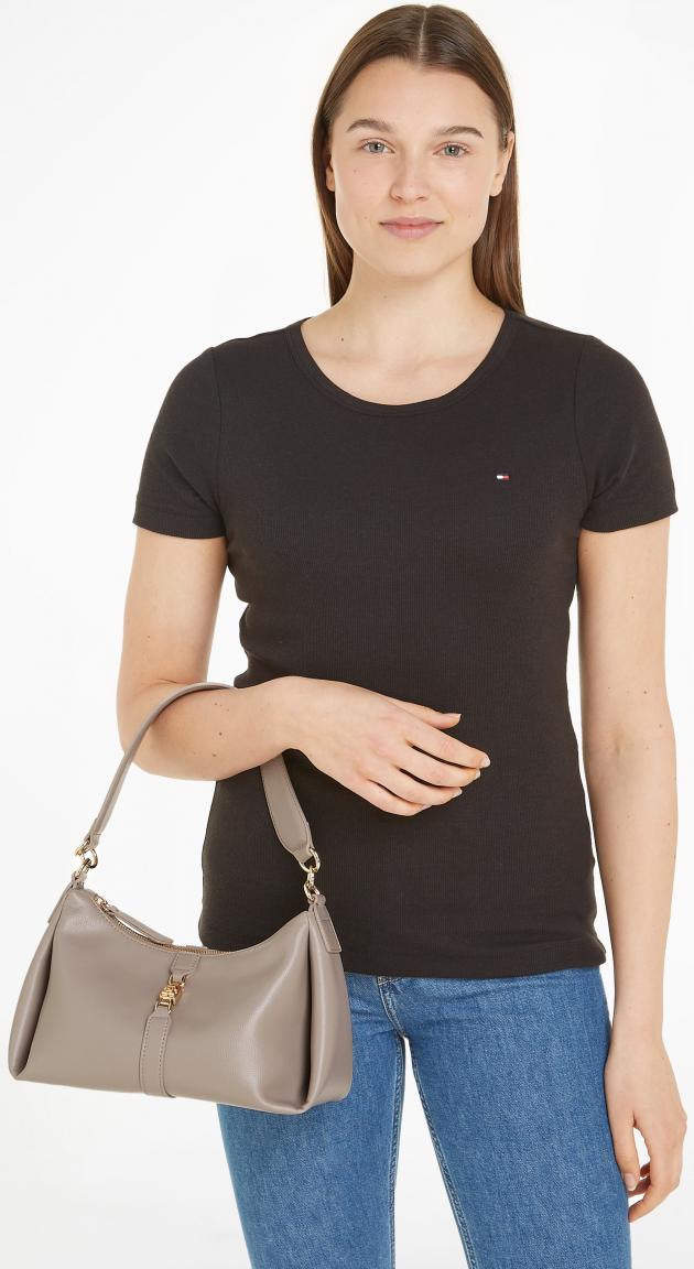 Tommy Hilfiger kleine Schultertasche TH Feminine Taupe