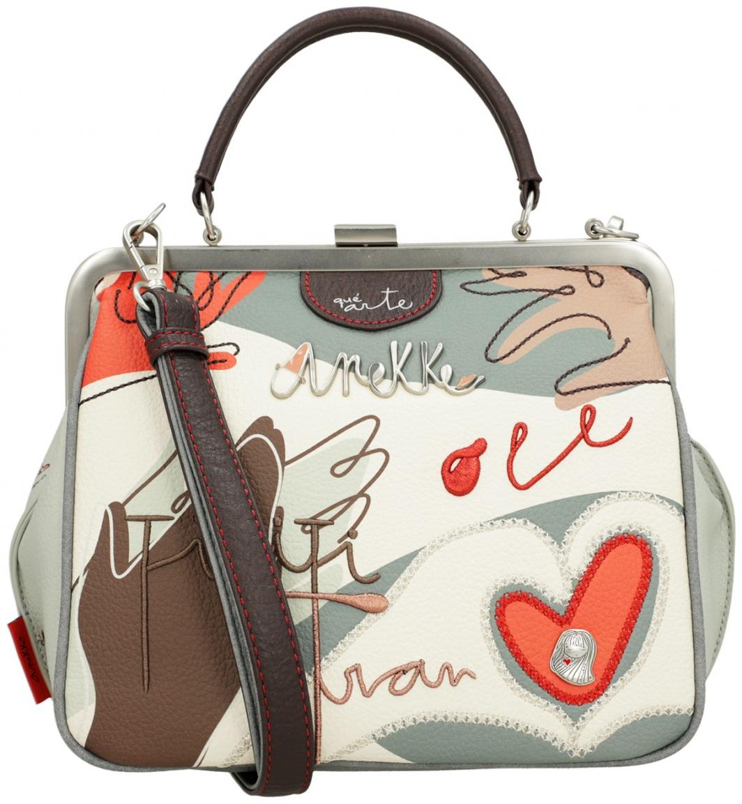 Top Handle Bag bestickt Anekke Alma Ole Arzttasche beige bunt