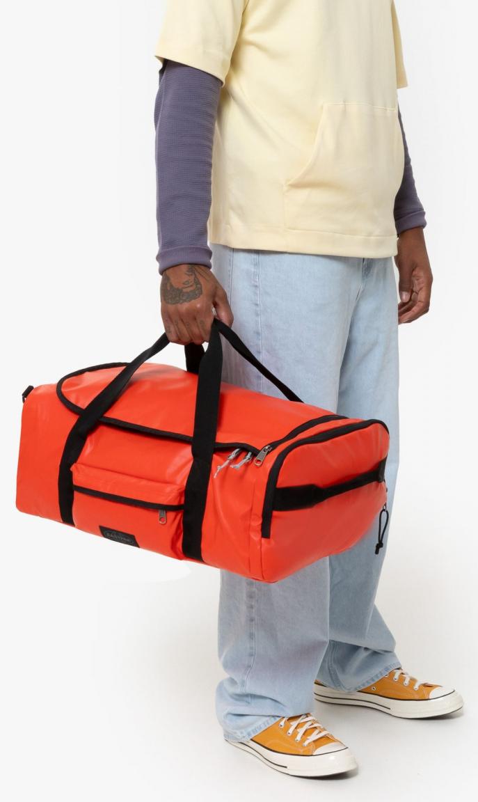 Trainingstasche mit Rucksackfunktion Eastpak DufflR S Tarp Tast Orange