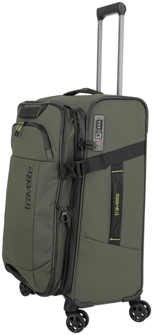 Travelite Briize 4w Trolley M 67cm Reisekoffer Khaki olivgrün