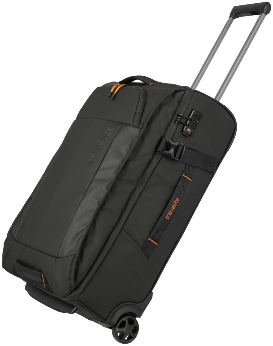 Travelite Briize Rollenreisetsche M 67cm Weichgepäckkoffer schwarz orange