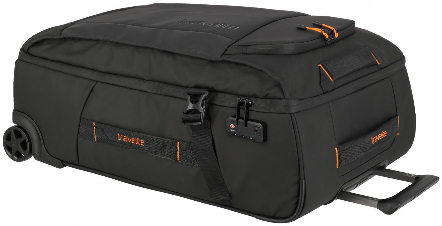 Travelite Briize Rollenreisetsche M 67cm Weichgepäckkoffer schwarz orange