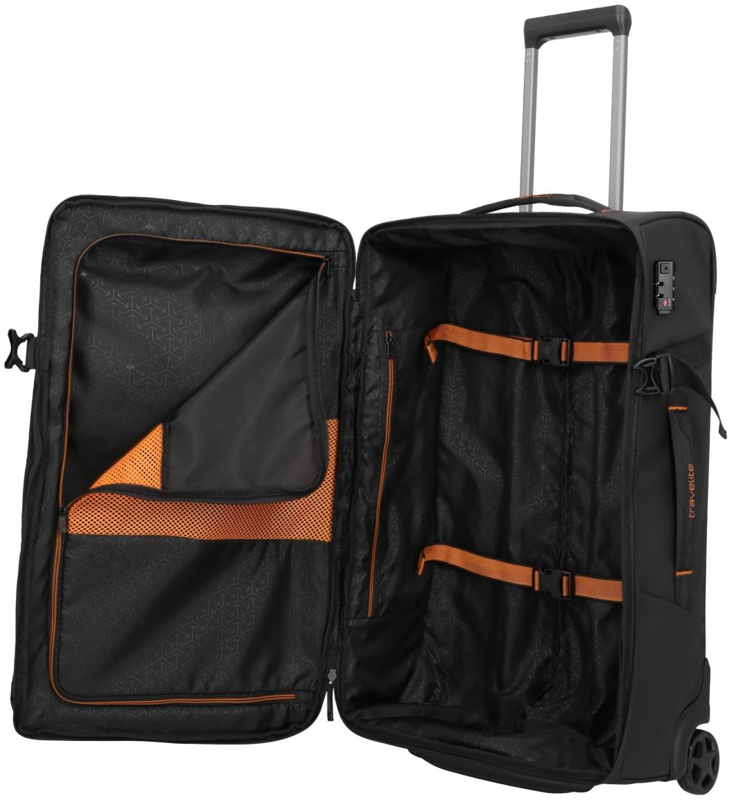 Travelite Briize Rollenreisetsche M 67cm Weichgepäckkoffer schwarz orange