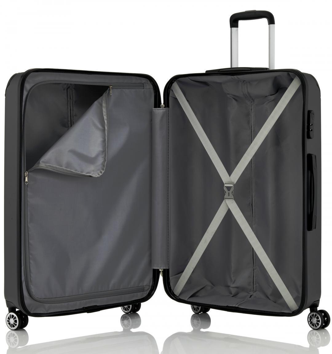 Travelite City Trolley M 68cm Dehnfalte Hartschale Marine