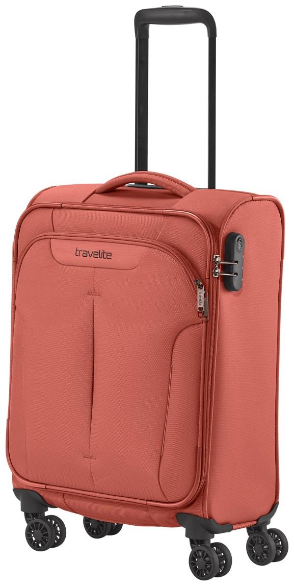 Travelite Croatia Koralle Handgepäckstrolley S 55cm orangerot Weichgepäck