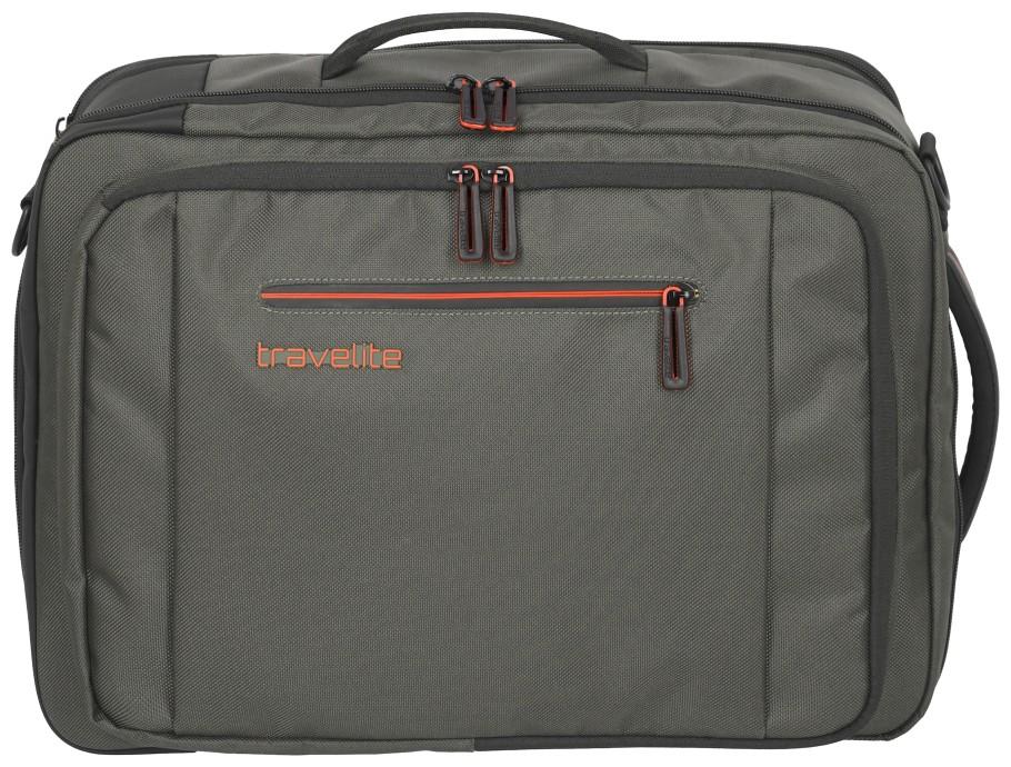 Travelite Crosslite Bordtasche Rucksack olivgrün Laptopfach