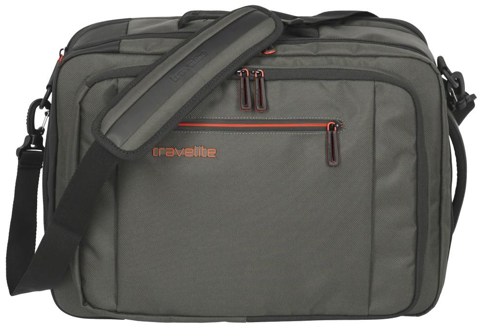 Travelite Crosslite Bordtasche Rucksack olivgrün Laptopfach