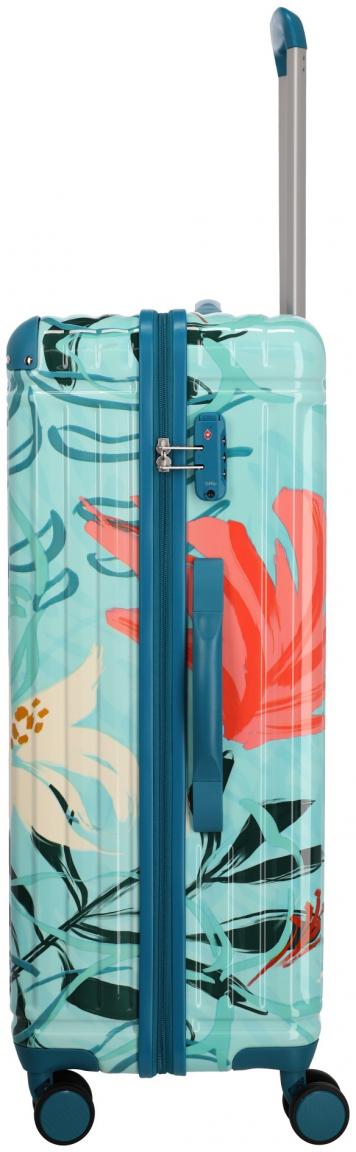 Travelite Cruise 4w Trolley L 77cm farbenfroher Rollenkoffer Turquoise Lily