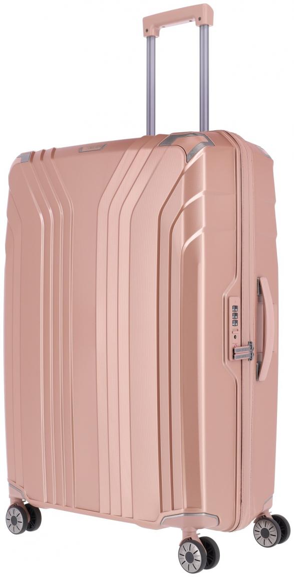 Travelite Elvaa 4w Trolley L 77cm Rosegold Reisekoffer Hartschale