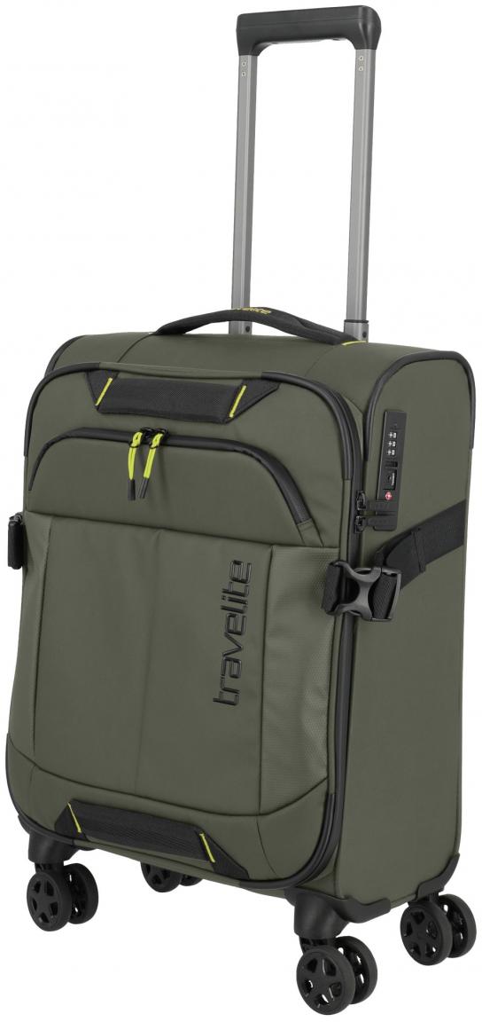 Travelite Handgepäckkoffer Briize 4w Trolley S 55cm Khaki olivgrün