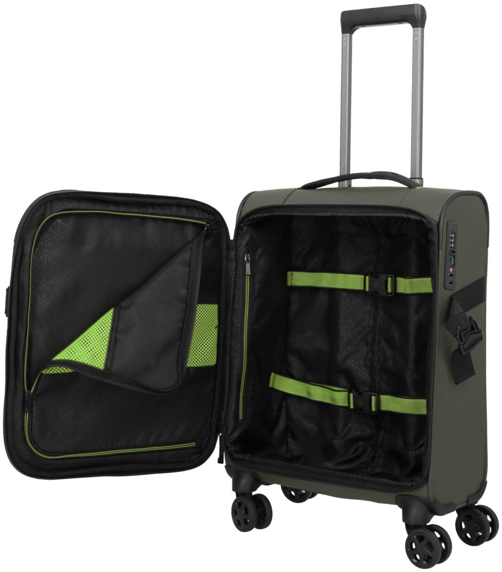 Travelite Handgepäckkoffer Briize 4w Trolley S 55cm Khaki olivgrün