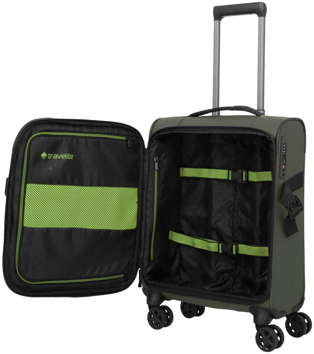 Travelite Handgepäckkoffer Briize 4w Trolley S 55cm Khaki olivgrün