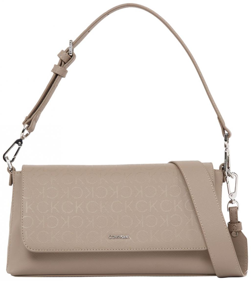 Überschlagtasche Calvin Klein Cinder Taupe Mono 