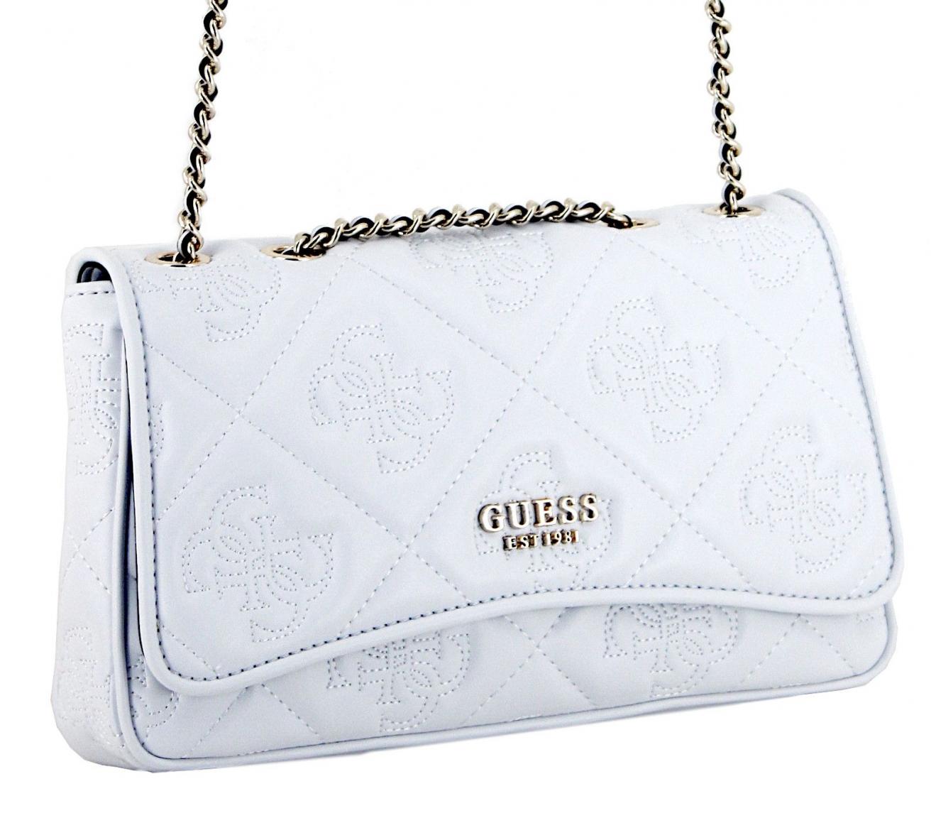 Überschlagtasche Guess Marieke White Logo Polsterung