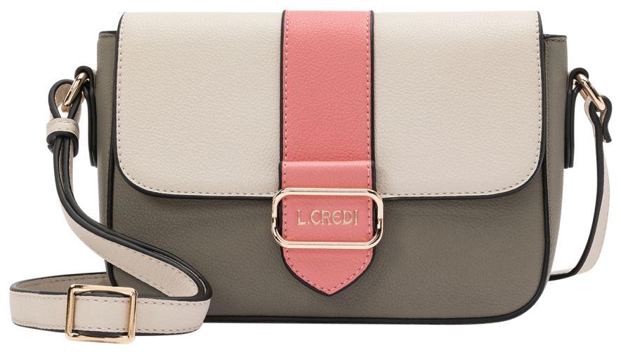 Überschlagtasche Olina feminin Tricolor L.Credi beige