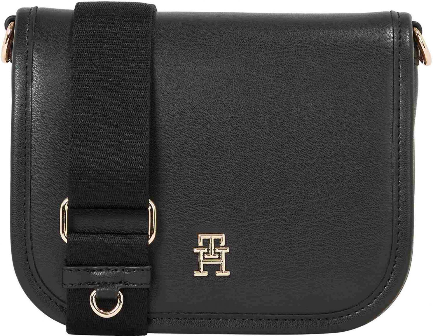 Überschlagtasche Tommy Hilfiger schwarz Umrandung TH City Crossover