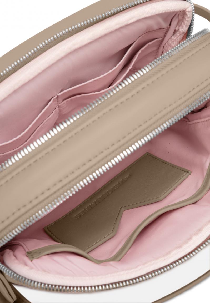 Überschlagtasche gesteppt Les Visionnaires Emily Puffy Cappuccino Beige