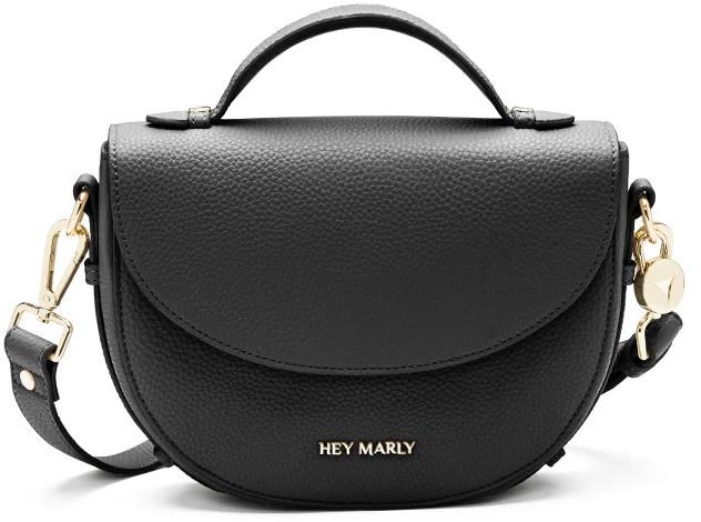 Überschlagtasche schwarz recycled Hey Marly Half Moon Bag Black