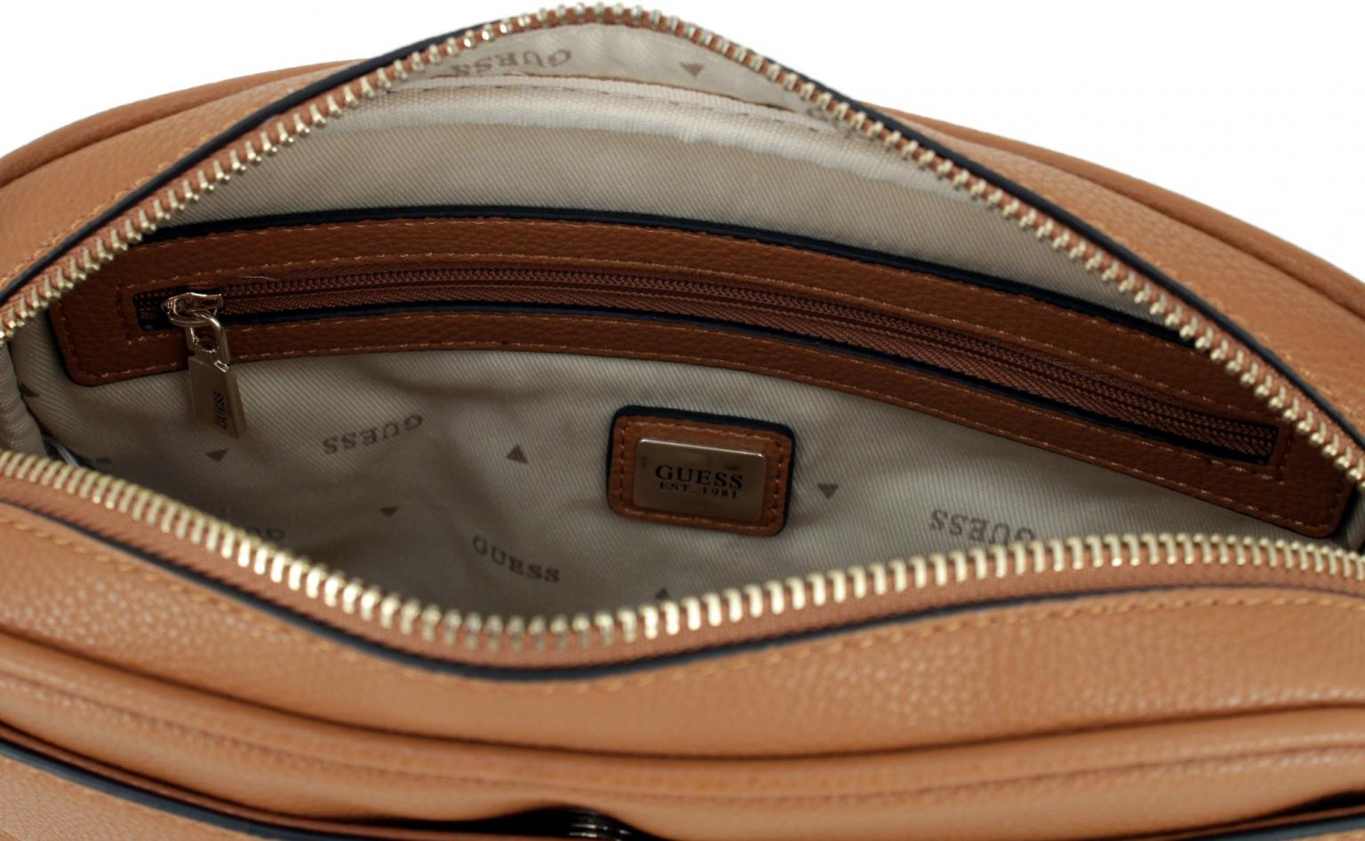 Umhängetasche Logoprint Brown Logo Guess Meridian Camera Bag