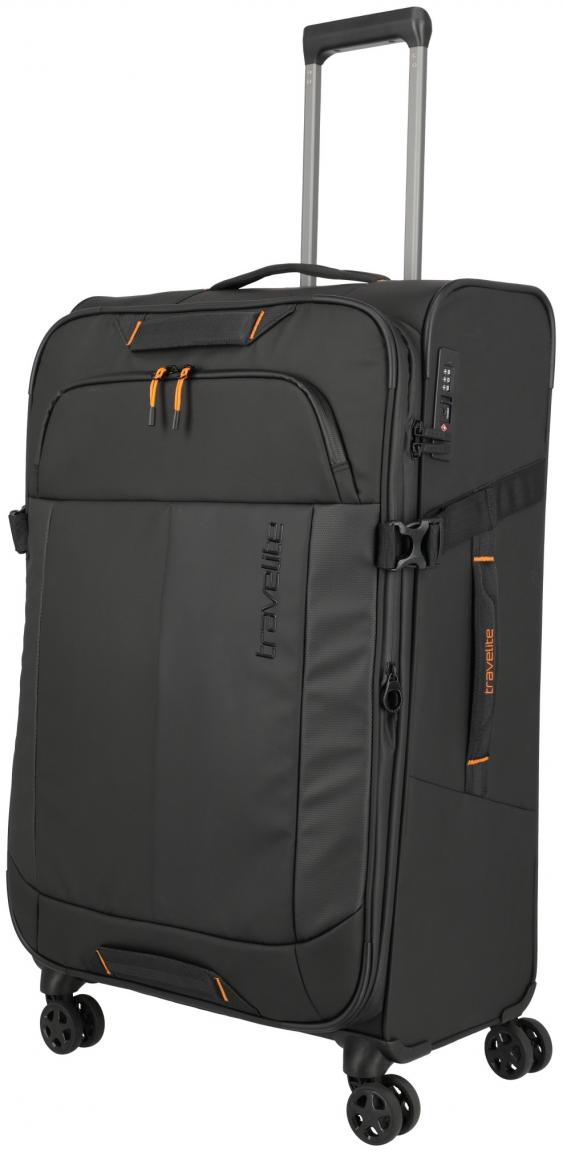 Urlaubskoffer L 78cm erweiterbar schwarz orange Travelite Briize