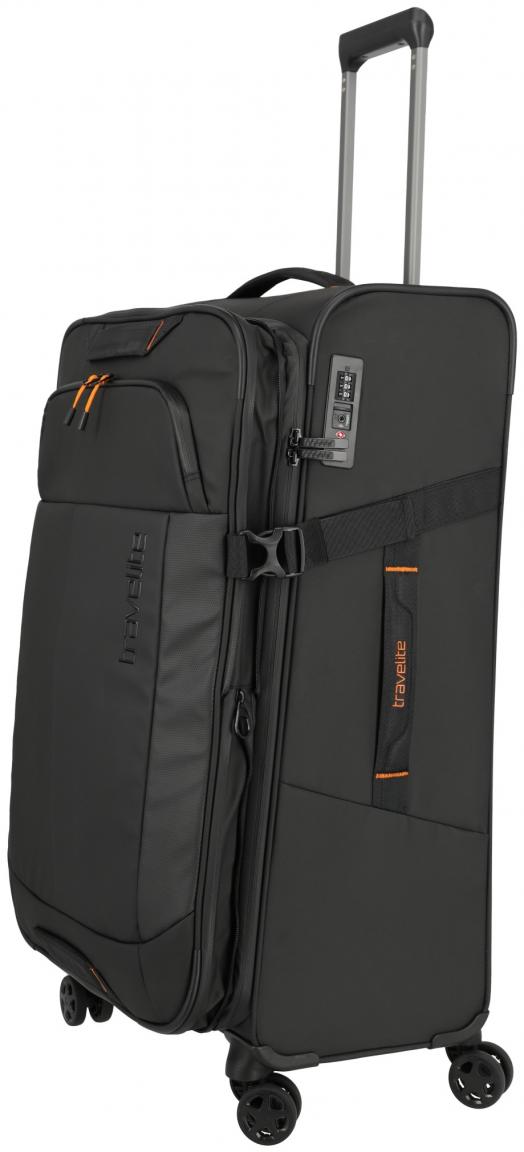 Urlaubskoffer L 78cm erweiterbar schwarz orange Travelite Briize