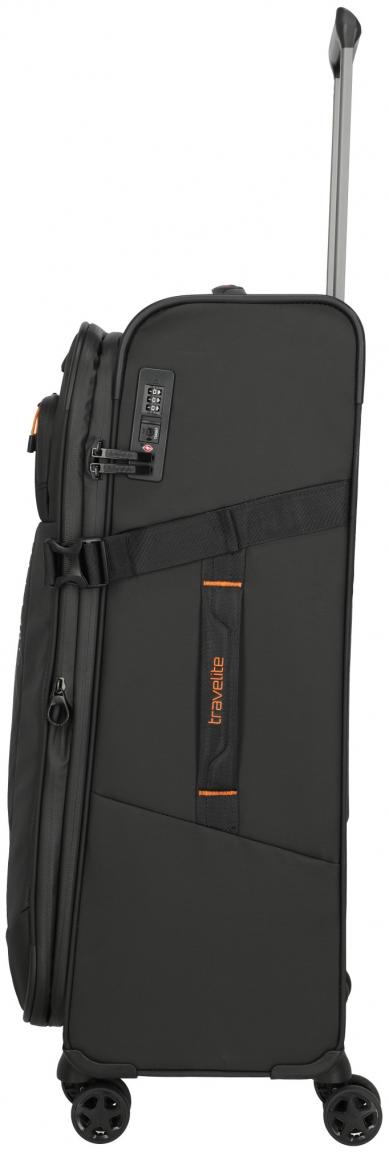 Urlaubskoffer L 78cm erweiterbar schwarz orange Travelite Briize