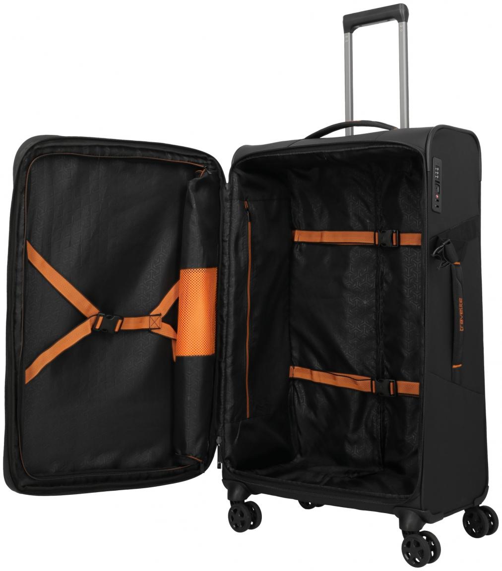 Urlaubskoffer L 78cm erweiterbar schwarz orange Travelite Briize