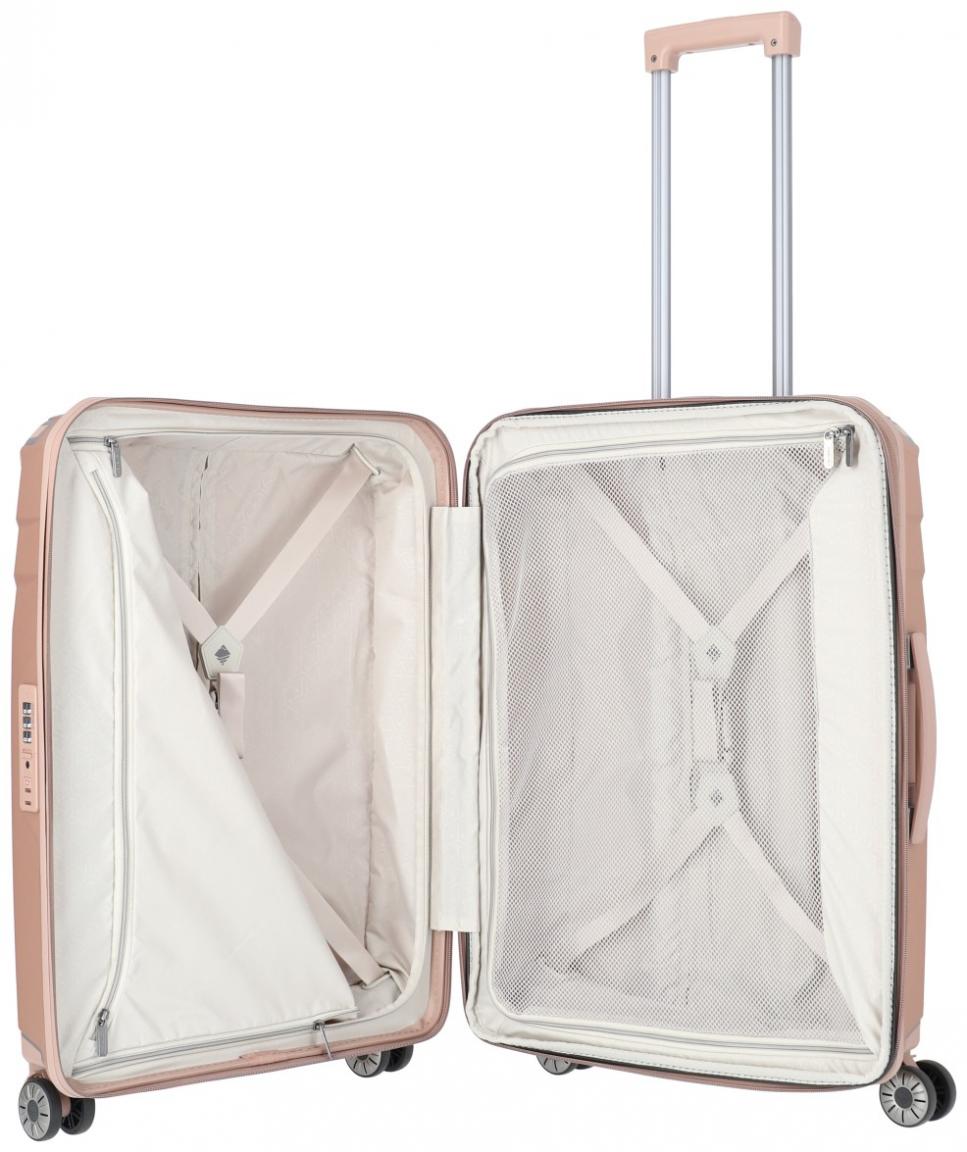 Urlaubskoffer erweiterbar Rosegold Travelite Elvaa 4w Trolley M 66cm