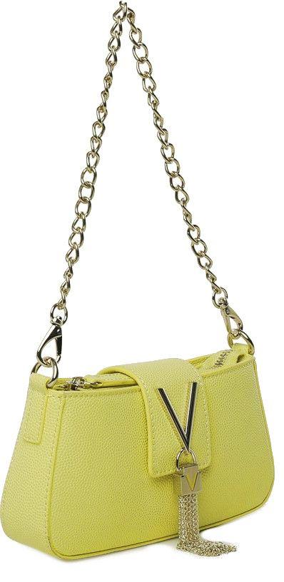 Valentino Damentasche Divina Lime Zitronengelb Kettencharm