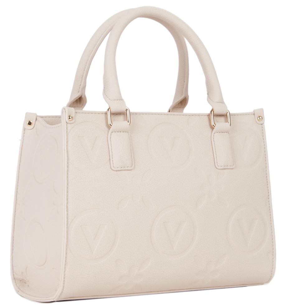 Valentino Samba RE Kurzgrifftasche Ecru hellbeige Prägung