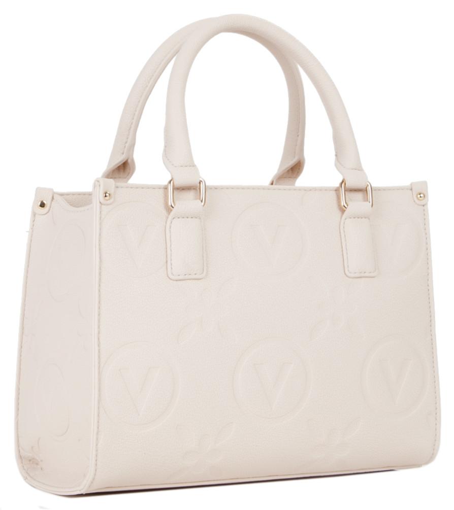 Valentino Samba RE Kurzgrifftasche Ecru hellbeige Prägung