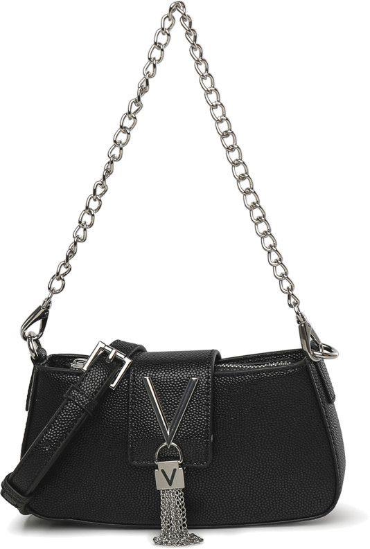 Valentino Schultertasche mit Kettenhenkel Small Divina schwarz Nero Gala