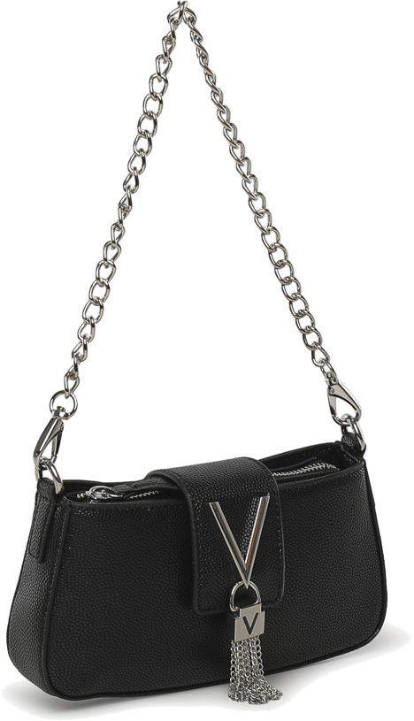 Valentino Schultertasche mit Kettenhenkel Small Divina schwarz Nero Gala