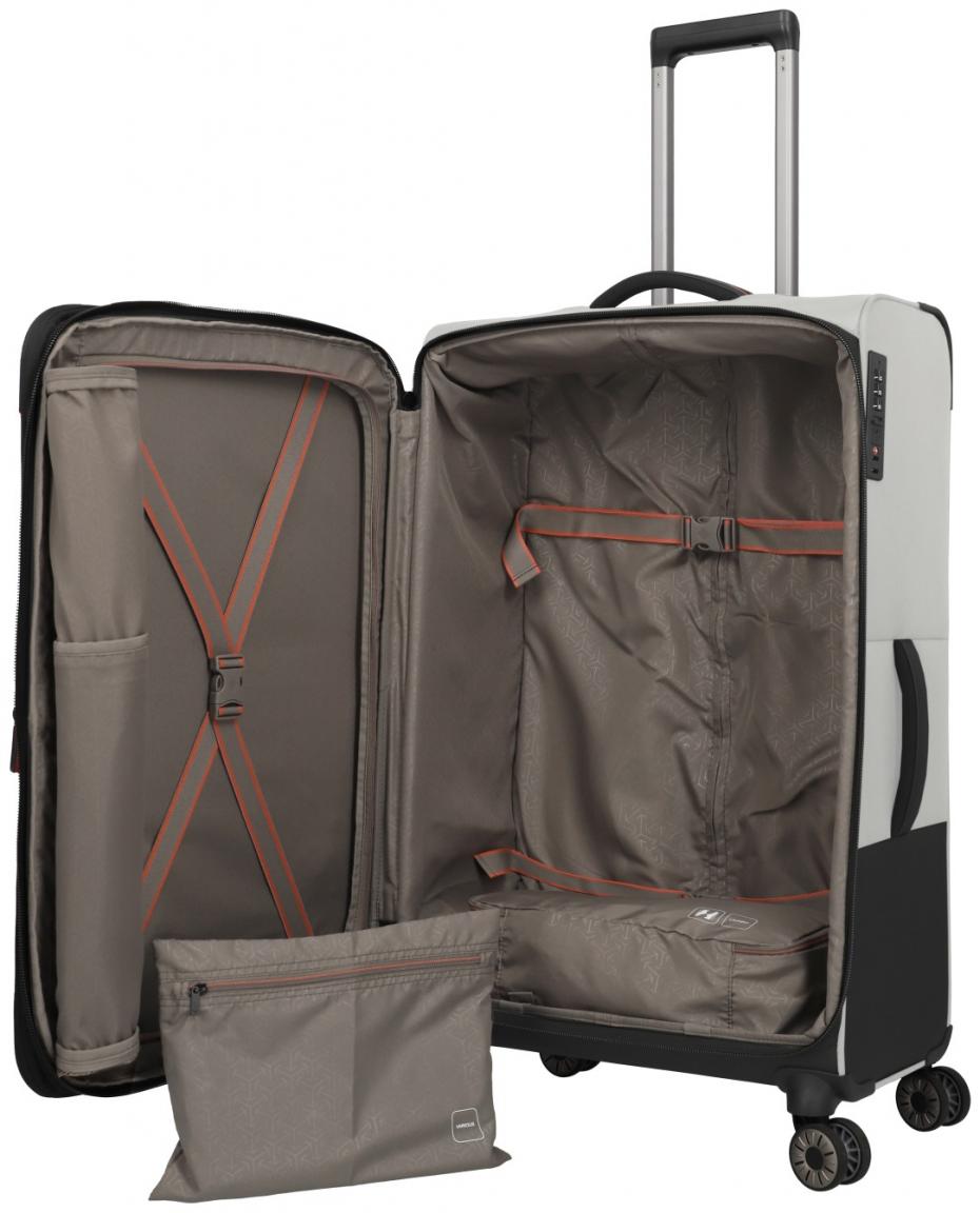 Weichgepäck Urlaubskoffer hellbeige Crosslite 4w Trolley L 77cm Travelite