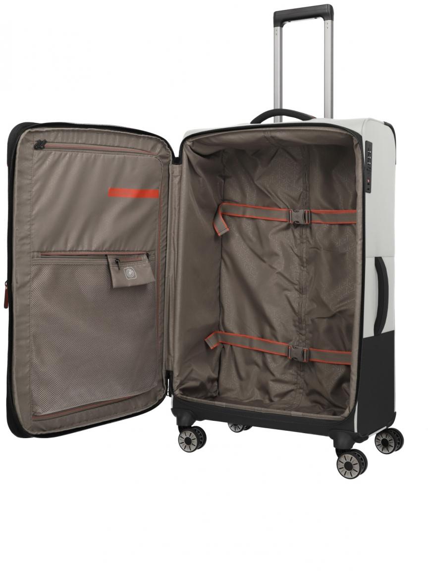 Weichgepäck Urlaubskoffer hellbeige Crosslite 4w Trolley L 77cm Travelite