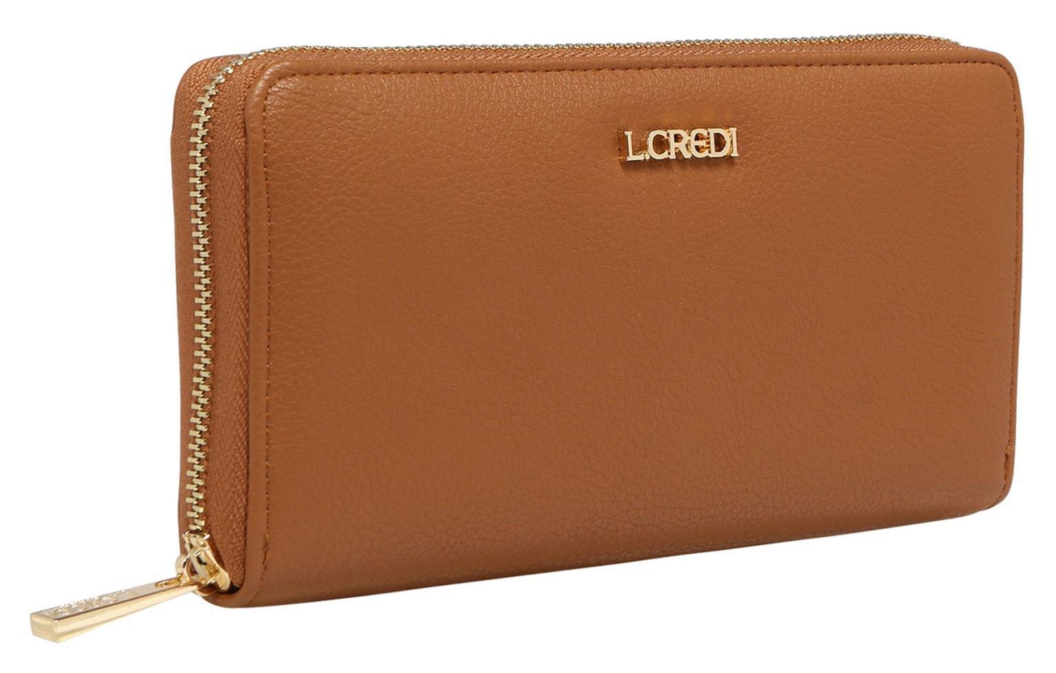 Zipbörse Filippa L.Credi Cognac Gold RFID